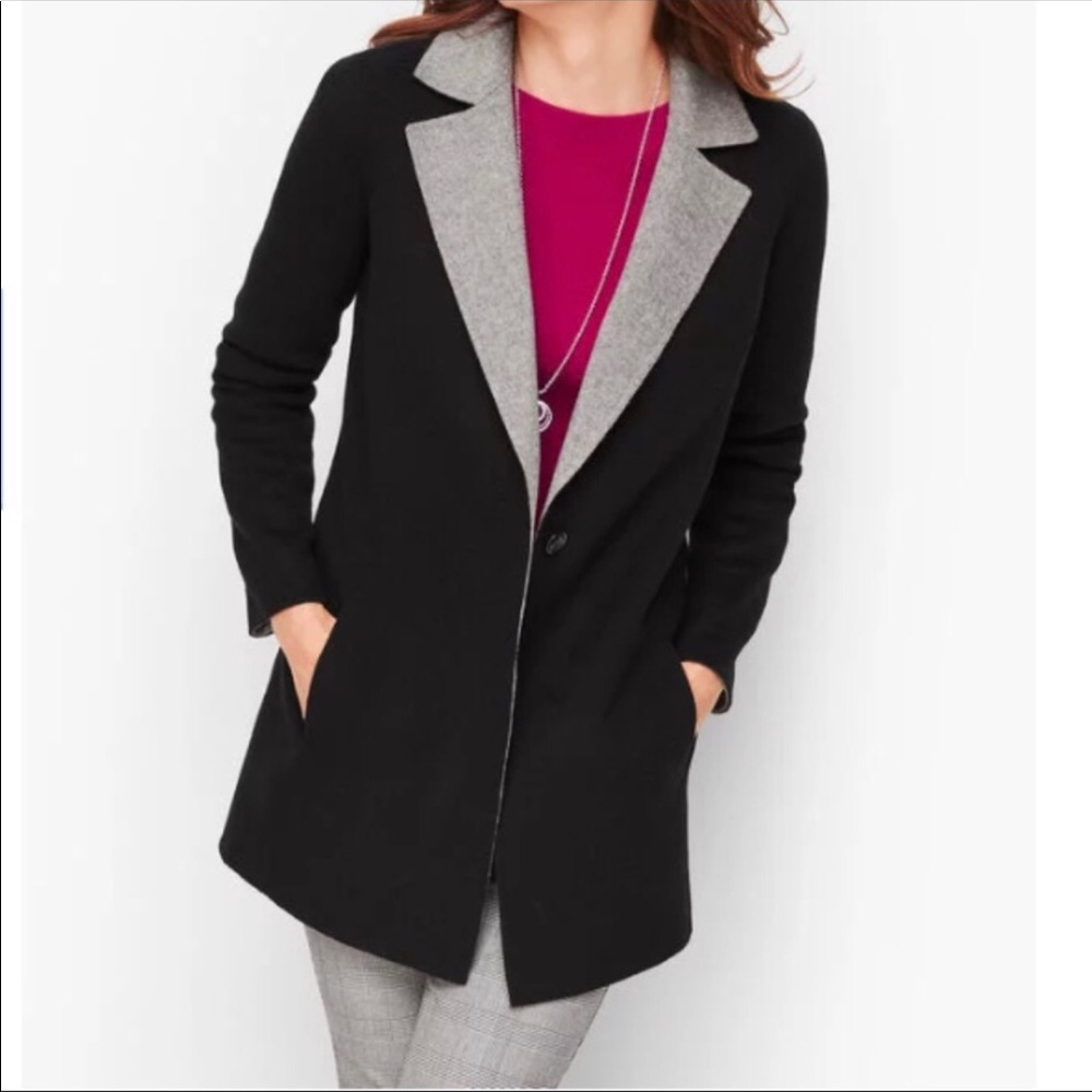 Talbots double face wool blend blazer
